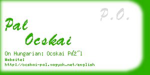 pal ocskai business card